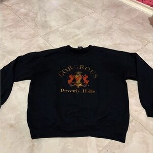 Gorgeous Beverly Hills Black Crewneck Top